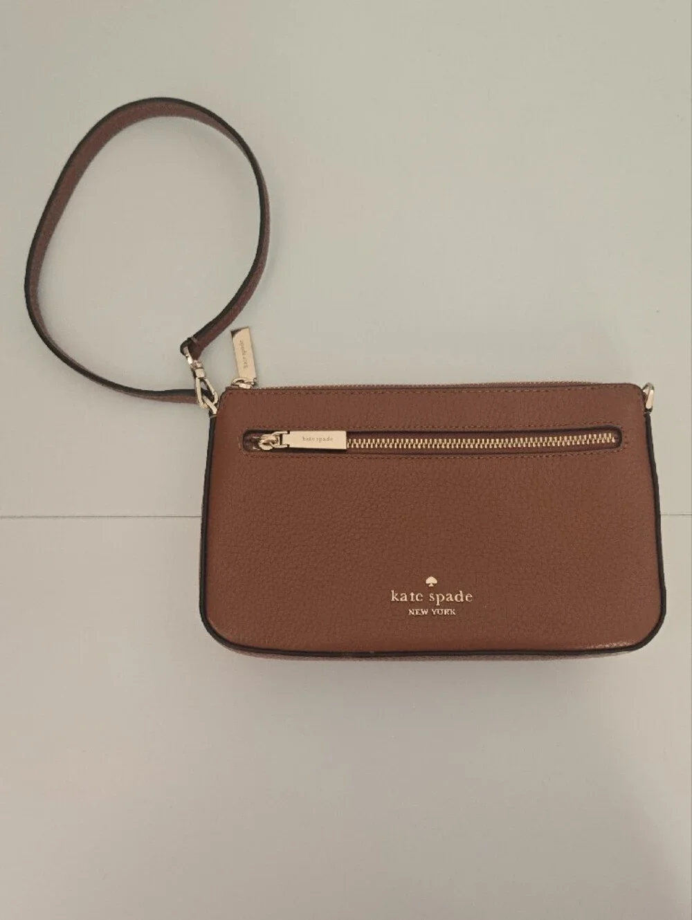 kate spade Brown Leather Crossbody Wristlet